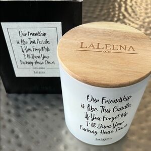 Laleena Candle-  Our Friendship is like this candle - Ocean Breeze- NWT